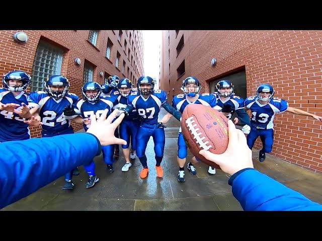 Super Bowl Parkour POV Chase - Parkour vs American Football