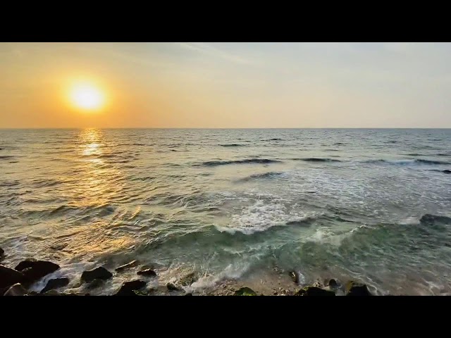 ASMR | Perfect Sunrise at the Beach and Cool Calming Sound of Waves