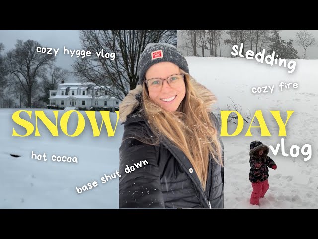 SNOW DAY VLOG: sledding, snowboarding, cozy vlog