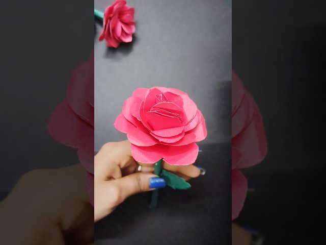 Rose Day Craft 🌹| Paper Flower Making #shorts #youtubeshorts #roseday