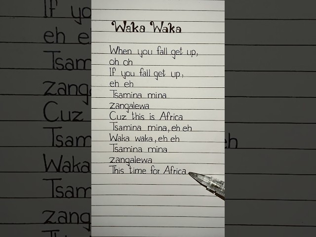 Shakira – Waka Waka (This Time for Africa) Lyrics #shakira #wakawaka #lyrics