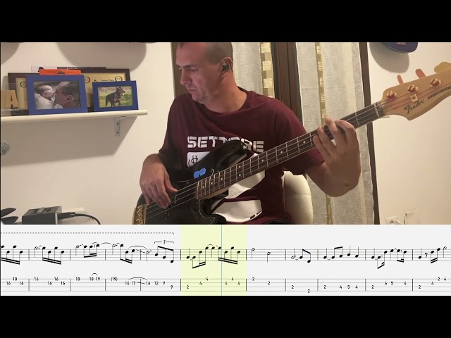 Simple but beautiful bass melodic line by John Deacon, taken from a Queen song, Only one chord, Bm.