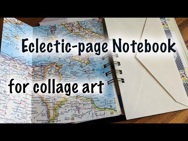 Eclectic-page notebook for collage art