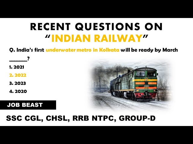 Indian Railways GK | Indian Railway MCQ Questions Answers