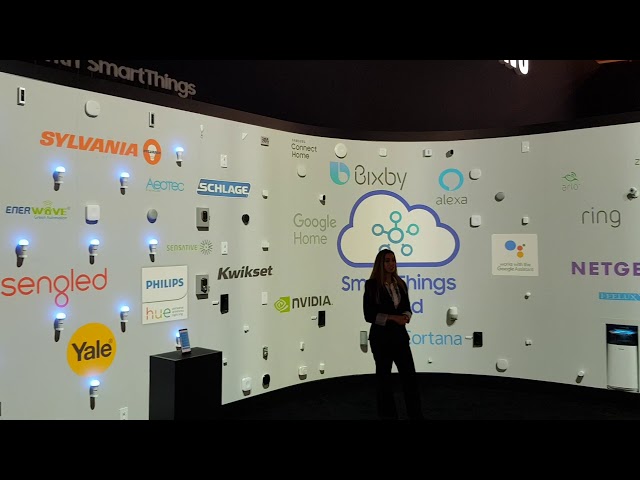 Caslin Rose speaking at Samsung Smart Things CES 2018