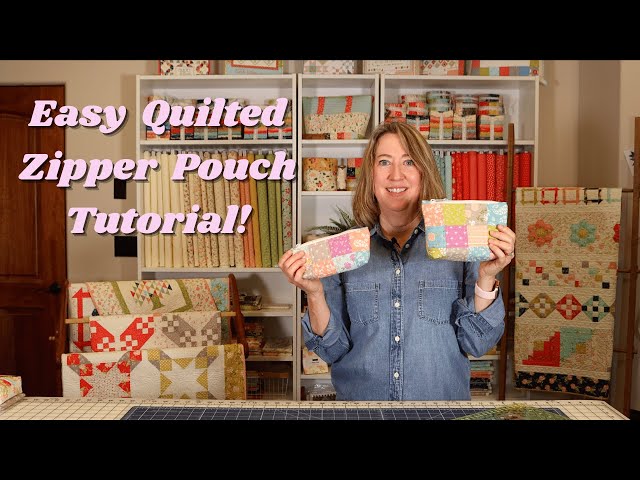 Easy Quilted Zipper Pouch Tutorial