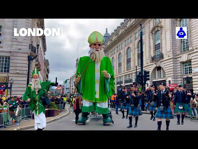 London’s ☘️ Saint Patrick’s Day, FULL Parade 2023 |  Central London 🏴󠁧󠁢󠁥󠁮󠁧󠁿 Piccadilly Circus.