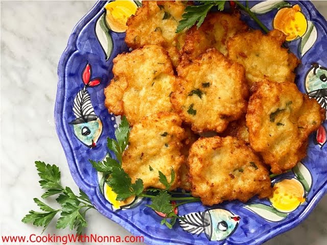 Nonna Eugenia's Cauliflower Patties -  Rossella's Cooking with Nonna