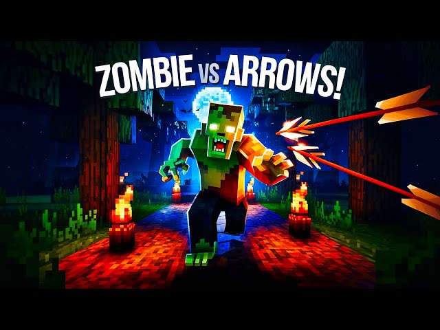 🔴MINECRAFT BUT ARROWS vs ZOMMBIE #minecraft #minecraftvideos #shortsfeeds