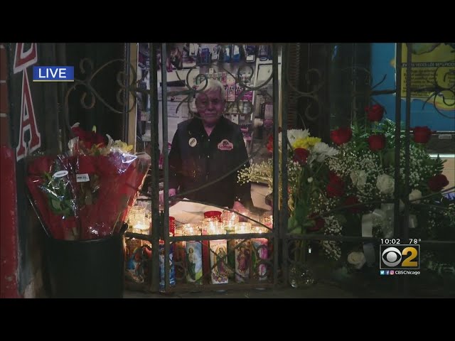 Mourners Gather At Francisco Aranda's Store After He Was Found Dead In His Crete Home