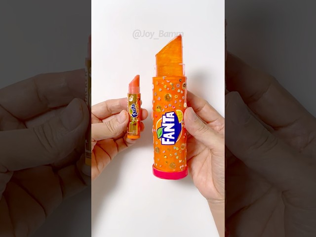 💄Fanta Lip Smacker DIY with Nano Tape! #squishy