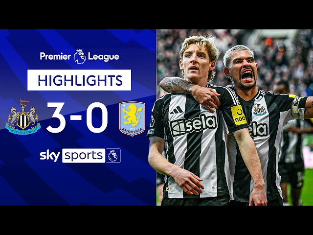 Newcastle cruise to win after Duran sees RED 🟥 | Newcastle 3-0 Aston Villa | EPL Highlights