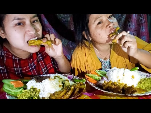 Tini khe yathoi by cha ny || mukbag video || papiya aslong 🍗🍗