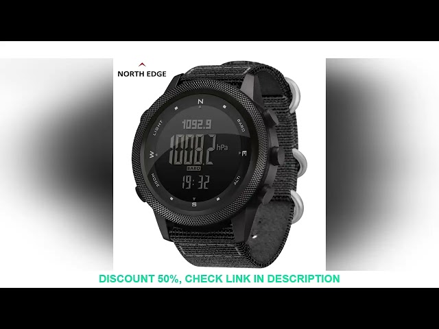 NORTH EDGE APACHE-46 Men Digital Watch Outdoor Sports Running Swimming Outdoor Sport Watches Altimet