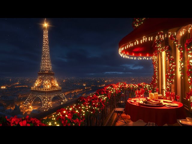 Romantic Paris Jazz & Piano | Eiffel Tower & Jazz Music for Valentine's Day 💕 Smooth Jazz 🎷