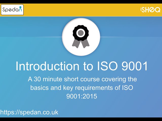 Introduction to ISO 9001; Free ISO training