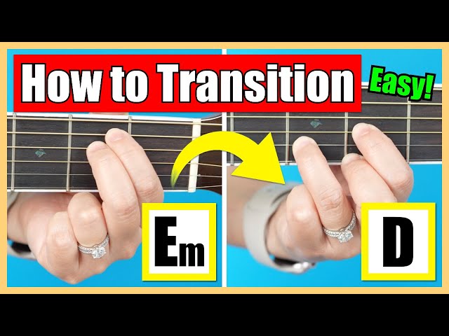 How To EASILY Transition Between Em & D Chords on Guitar! | Top Tips & Practice With Me Exercise! 🎸