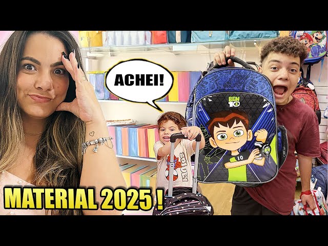 COMPRAMOS O MATERIAL ESCOLAR 2025 DOS MENINOS DE ÚLTIMA HORA * Volta as aulas | Kathy Castricini