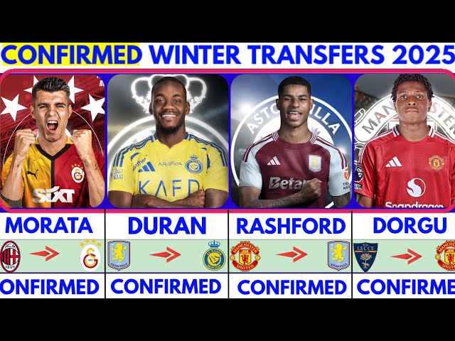 🚨THE LATEST CONFIRMED TRANSFER NEWS AND RUMOURS TRANSFERS WINTER 2025|Rashford✔️,Duran ✔️,Dorgu✔️