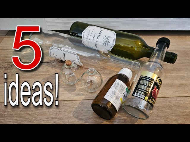 5 Great Ideas Made With Small-Large Glass Bottles And Waste Materials! ♻️👍🥰