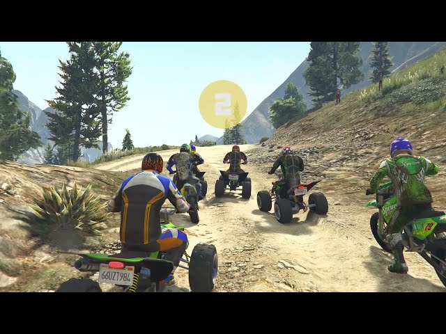 Grand Theft Auto V - Quad bike race with Trevor