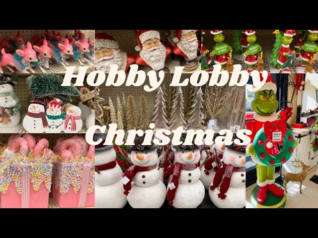 Christmas at Hobby Lobby 2024! Christmas Ornaments, Pink frosty Christmas, etc! Sooooo muchhhhh!