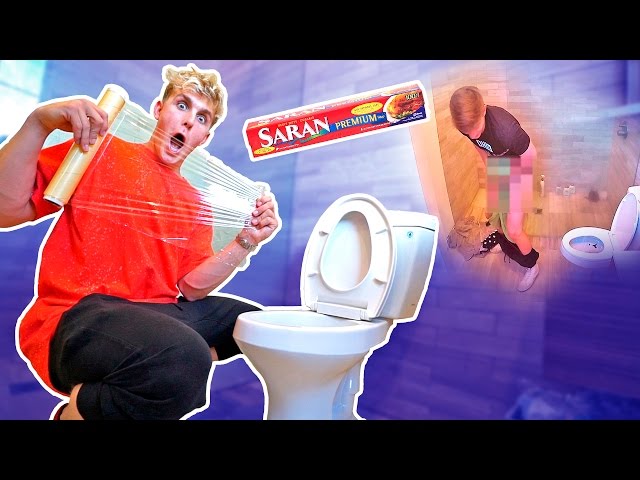 SAVAGE SARAN WRAP TOILET PRANK **PRANK WARS**