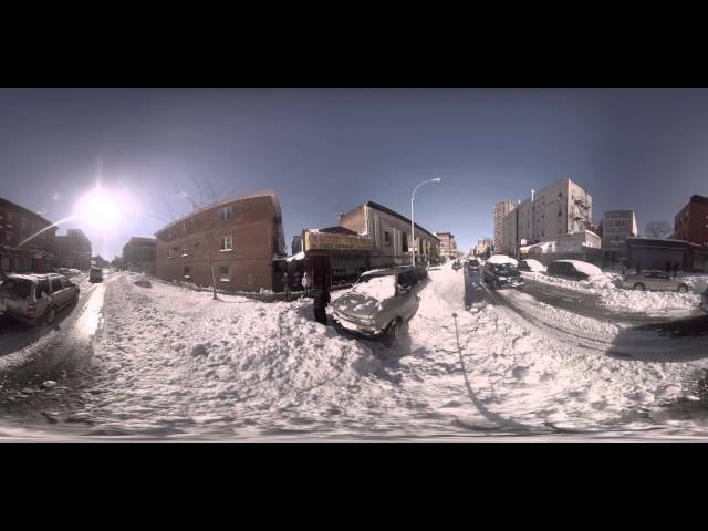 360° View of the 2016 Snow Blizzard in New York City