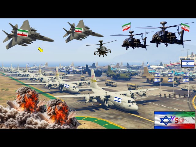 Drone Attack! Israeli Military Aircraft Carrier & Airport Badly Destroyed by Irani Drone - GTA 5