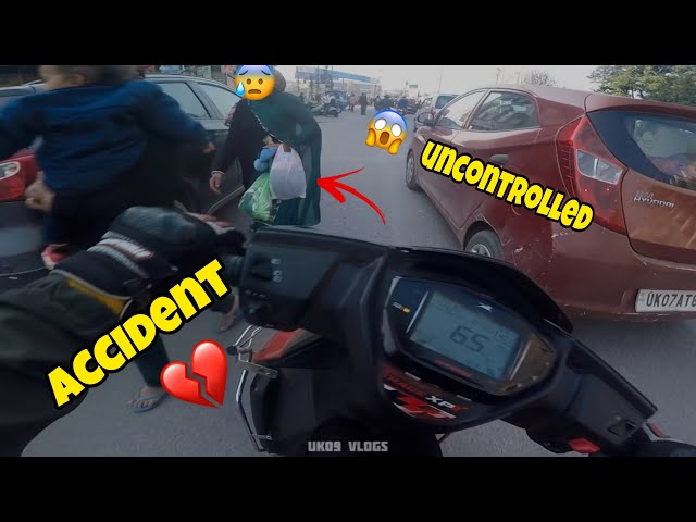 Almost Accident 😨 Scooty Uncontrolled 🤯 Over Speed 🥵