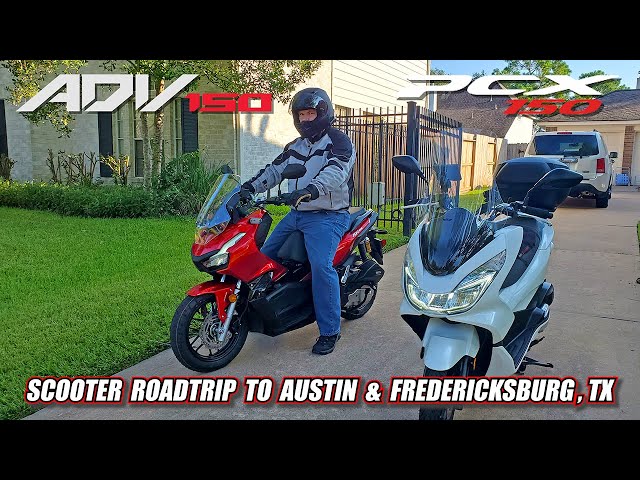 ROADTRIP: 2022 Honda ADV150 & 2015 Honda PCX150 // Scooter Trip to Fredericksburg, Texas