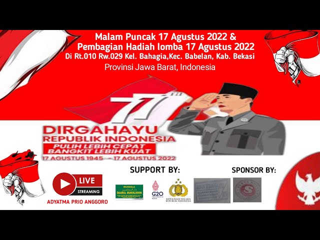 Malam Puncak 17 Agustus 2022 || Hari Kemerdekaan RI Ke 77. #17agustus2022