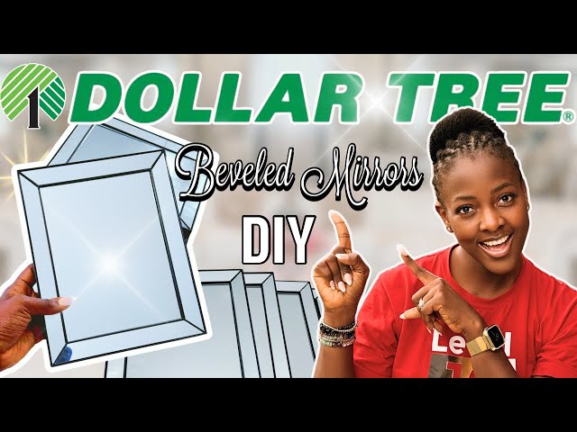 3 Dollar Tree DIY Glam Mirror Decor using these Beveled Mirrors