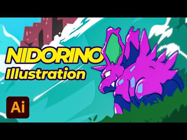 Nidorino Pokemon Illustration | Adobe Illustrator | Painting