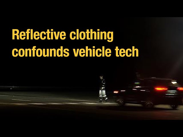 Reflective clothing confounds vehicle crash prevention technology