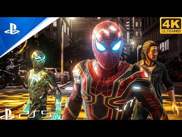 Nanotech + Black Panther Spiders Vs. Symbiotes 4K HDR Spiderman 2 Ps5 Slim