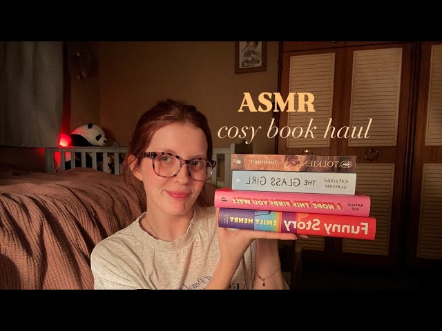 ASMR cosy book haul 💫 relaxing rain sounds 🌧️