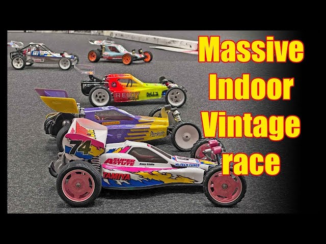 Vintage racing - Chippenham Winter indoor Classic. Rc cars at their best