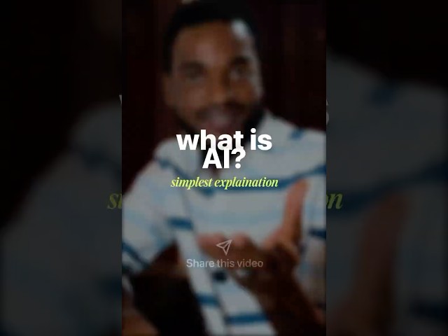 What is AI? Simplest Explanation Ever! #youtubeshorts #shorts #ai