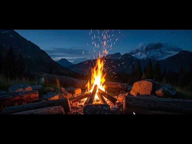 🔥 8 Hours of Relaxing Campfire by a Lake at Sunset in UHD, Stress Relief, Meditation & Deep Sleep