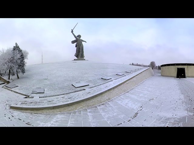 Мамаев Курган зимой,  Волгоград (360/VR)