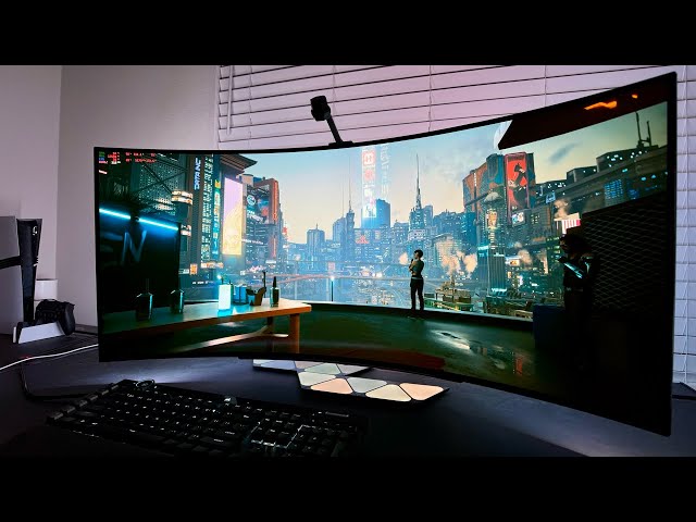 Cyberpunk 2077  DLSS 4.0 is AMAZING on a LG 45" UltraWide OLED | BEST Gaming Monitor with HDR