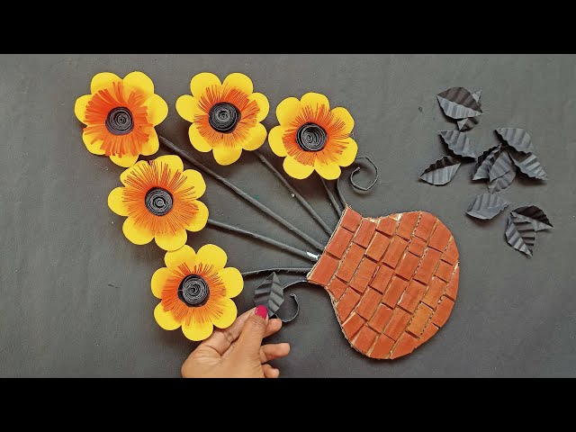 Unique Paper walldecor with cardboard/paper craft ideas/home decor