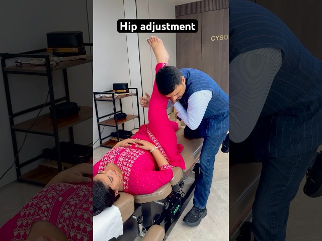 Hip adjustment | hip pain treatment #trend #ytshort #feed #shortfeed