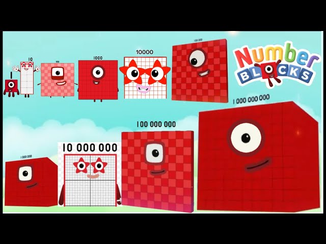 NUMBERBLOCKS READING NUMBERS FROM ONE TO ONE BILLION | COUNTING ZEROS OF GIANT NUMBERS |hello george