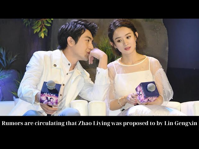 Rumors are circulating that Zhao Liying was proposed to by Lin Gengxin