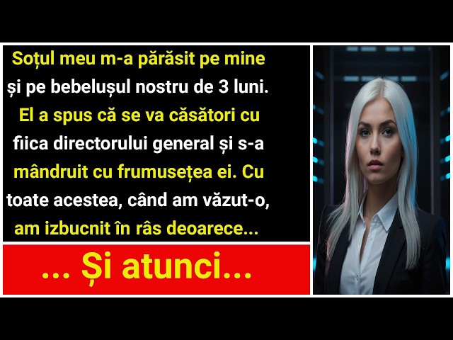 Soțul meu m a părăsit pe mine și pe bebeluș pentru fiica unui CEO, dar a fost șocat când a descoperi