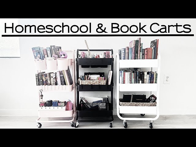 Homeschool Supplies & Organization / TBR Books / Homeschool and Book Carts