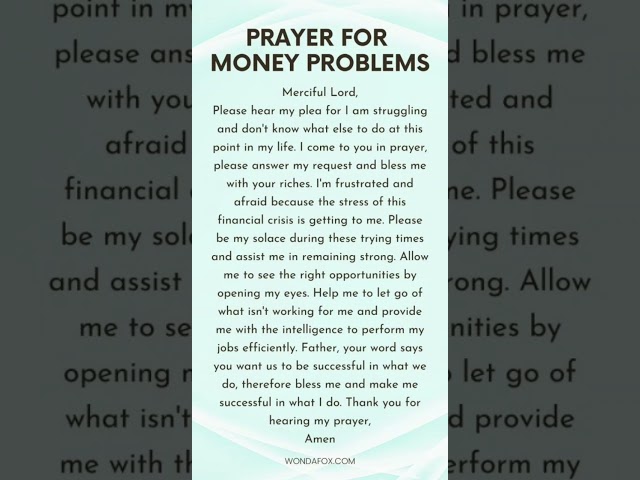 Prayer For Money Problems #shorts #jesus #inspiration