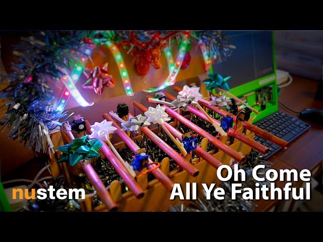 @NUSTEMxmas robot glockenspiel   Oh Come All Ye Faithful